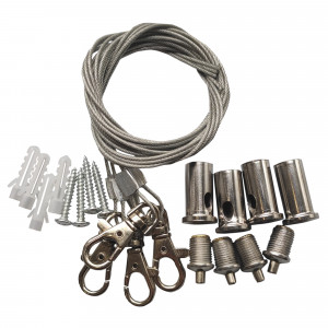 Тросовый подвес для панельных светильников (комплект 4шт), 1м LEDAR