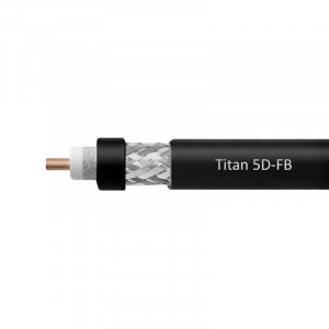 Кабель VEGATEL 5D-FB (Titan, черный) бухта 500м