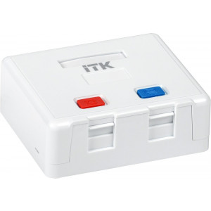 ITK Корпус настенной розетки для 2 мод. Keystone Jack