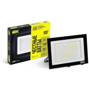 Прожектор LED СДО 06-100 IP65 4000К черный IEK