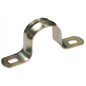 Скоба метал. 2-лапковая d 21-22мм (для металорукава d-18)