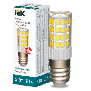 Лампа LED CORN капсула 5Вт 230В 4000К керамика E14 IEK