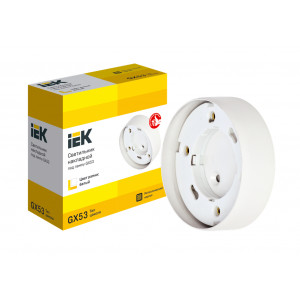 LIGHTING Светильник 4113 накладной под лампу GX53 белый IEK