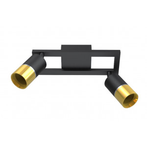 Светильник настенно-потолочный VENUS-10-2, черно-золотой, GU10 LEDAR