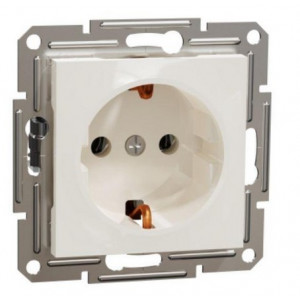 Розетка с заземлением, кремовый /EPH2970123/