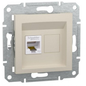 Розетка компьютерная 5е RJ45, кремовый /EPH4370123/