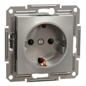 Розетка, с заземлением, 16A, механизм винтовой, бронза /EPH2900169/