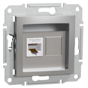 Розетка компьютерная 5е RJ45, алюминий /EPH4300161/
