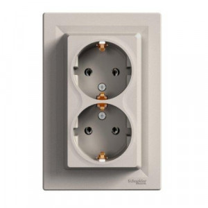 Розетка двойная с заземлением, бронза /EPH9900169/