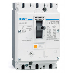 Авт. выкл. NM8N-125C TM 3P 80А 36кА с рег. термомаг. расцепителем (R)