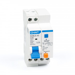 Диф. автомат NXBLE-40 1P+N 20А, х-ка C 30мА, электронный тип AС, х-ка C, 4.5кА (R)